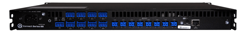LEA CS88, 8 Channel x 80 W @ 4ohm, 8ohm, 70V and 100V per channel.