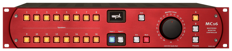 SPL MC16 Mastering Monitor Controller Red