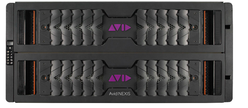 Avid NEXIS | E5 800TB, Fully populated 8x 100TB Media Packs, includes; two SSDs, two 10TB spare drives, two 220V PSU, 5 cooling modules, rack mount kit. ExpertPlus with Hardware Support